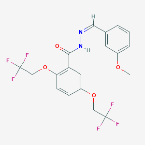 N'-[(Z)-(3-methoxyphenyl)methylidene]-2,5-bis(2,2,2-trifluoroethoxy)benzenecarbohydrazide