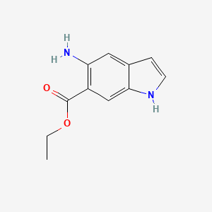 molecular formula C11H12N2O2 B2355492 Ethyl 5-amino-1H-indole-6-carboxylate CAS No. 2092745-31-6