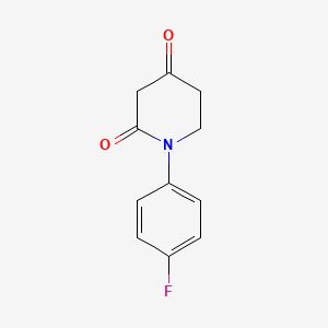 molecular formula C11H10FNO2 B2355501 2,4-Piperidinedione, 1-(4-fluorophenyl)- CAS No. 952489-53-1