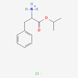 molecular formula C12H18ClNO2 B2355520 1-Isopropoxy-1-oxo-3-phenyl-2-propanaminium chloride CAS No. 343962-99-2