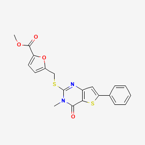 molecular formula C20H16N2O4S2 B2355522 2-(4-quinoxalin-2-ylphenoxy)-N-[2-(trifluoromethyl)phenyl]acetamide CAS No. 1105240-40-1
