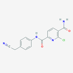 6-chloro-N2-[4-(cyanomethyl)phenyl]pyridine-2,5-dicarboxamide