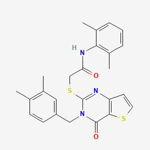 2-{[3-(3,4-dimethylbenzyl)-4-oxo-3,4-dihydrothieno[3,2-d]pyrimidin-2-yl]sulfanyl}-N-(2,6-dimethylphenyl)acetamide