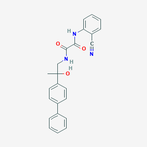 molecular formula C24H21N3O3 B2355531 N1-(2-([1,1'-联苯]-4-基)-2-羟基丙基)-N2-(2-氰基苯基)草酰胺 CAS No. 1448122-18-6