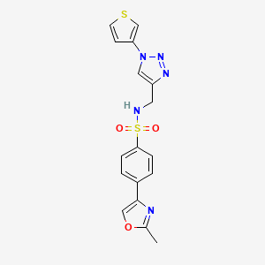 4-(2-methyloxazol-4-yl)-N-((1-(thiophen-3-yl)-1H-1,2,3-triazol-4-yl)methyl)benzenesulfonamide
