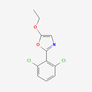 molecular formula C11H9Cl2NO2 B2355538 2-(2,6-Dichlorophenyl)-5-ethoxy-1,3-oxazole CAS No. 477867-61-1