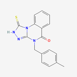 4-[(4-methylphenyl)methyl]-1-sulfanyl-4H,5H-[1,2,4]triazolo[4,3-a]quinazolin-5-one
