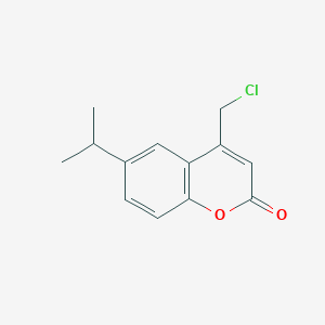 molecular formula C13H13ClO2 B2355546 4-(Chloromethyl)-6-isopropyl-2H-chromen-2-one CAS No. 847377-73-5