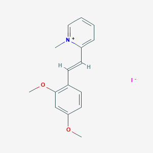 molecular formula C16H18INO2 B2355554 2-[(E)-2-(2,4-二甲氧基苯基)乙烯基]-1-甲基吡啶-1-鎓碘 CAS No. 300347-38-0