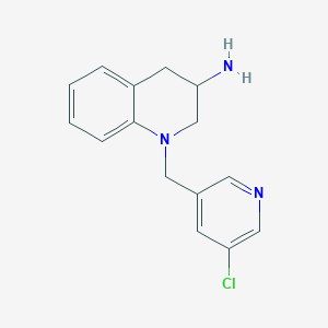 molecular formula C15H16ClN3 B2355558 1-[(5-Chloropyridin-3-yl)methyl]-3,4-dihydro-2H-quinolin-3-amine CAS No. 2224484-35-7