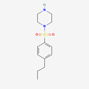 molecular formula C13H20N2O2S B2355561 1-[(4-Propylphenyl)sulfonyl]piperazine CAS No. 222544-32-3