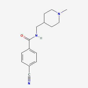 molecular formula C15H19N3O B2355566 4-シアノ-N-[(1-メチルピペリジン-4-イル)メチル]ベンズアミド CAS No. 954074-31-8