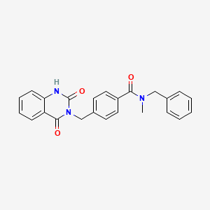 molecular formula C24H21N3O3 B2355572 N-benzyl-4-((2,4-dioxo-1,2-dihydroquinazolin-3(4H)-yl)methyl)-N-methylbenzamide CAS No. 958583-47-6