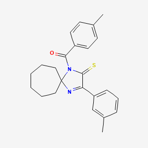 (2-Thioxo-3-(m-tolyl)-1,4-diazaspiro[4.6]undec-3-en-1-yl)(p-tolyl)methanone