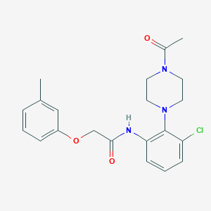 molecular formula C21H24ClN3O3 B235559 N-[2-(4-acetylpiperazin-1-yl)-3-chlorophenyl]-2-(3-methylphenoxy)acetamide 