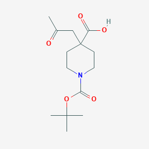 molecular formula C14H23NO5 B2355590 1-(tert-Butoxycarbonyl)-4-(2-oxopropyl)piperidine-4-carboxylic acid CAS No. 1897839-44-9