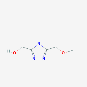 molecular formula C6H11N3O2 B2355594 (5-(methoxymethyl)-4-methyl-4H-1,2,4-triazol-3-yl)methanol CAS No. 1546458-31-4