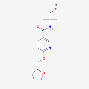 N-(1-hydroxy-2-methylpropan-2-yl)-6-((tetrahydrofuran-2-yl)methoxy)nicotinamide
