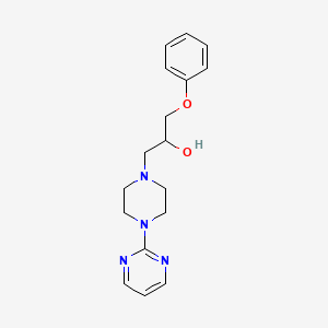 molecular formula C17H22N4O2 B2355600 1-Phenoxy-3-[4-(2-pyrimidinyl)piperazino]-2-propanol CAS No. 866135-56-0