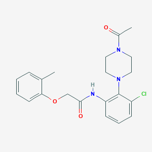 molecular formula C21H24ClN3O3 B235561 N-[2-(4-acetylpiperazin-1-yl)-3-chlorophenyl]-2-(2-methylphenoxy)acetamide 