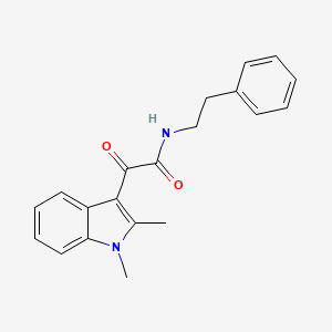molecular formula C20H20N2O2 B2355611 2-(1,2-dimethyl-1H-indol-3-yl)-2-oxo-N-phenethylacetamide CAS No. 862831-18-3
