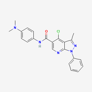 4-chloro-N-[4-(dimethylamino)phenyl]-3-methyl-1-phenyl-1H-pyrazolo[3,4-b]pyridine-5-carboxamide