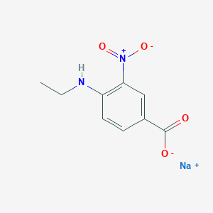 molecular formula C9H9N2NaO4 B2355628 Sodium;4-(ethylamino)-3-nitrobenzoate CAS No. 1015533-96-6