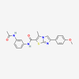 N-(3-acetamidophenyl)-6-(4-methoxyphenyl)-3-methylimidazo[2,1-b][1,3]thiazole-2-carboxamide