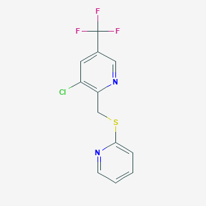 3-Chloro-2-[(2-pyridinylsulfanyl)methyl]-5-(trifluoromethyl)pyridine
