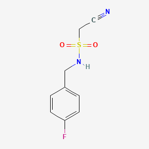 molecular formula C9H9FN2O2S B2355644 1-氰基-N-[(4-氟苯基)甲基]甲磺酰胺 CAS No. 948910-03-0