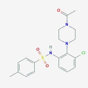 molecular formula C19H22ClN3O3S B235566 N-[2-(4-acetylpiperazin-1-yl)-3-chlorophenyl]-4-methylbenzenesulfonamide 