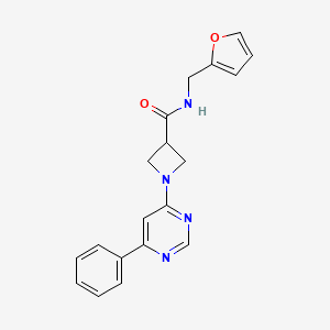 N-(furan-2-ylmethyl)-1-(6-phenylpyrimidin-4-yl)azetidine-3-carboxamide