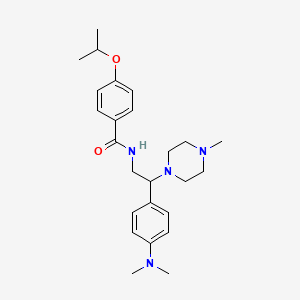 molecular formula C25H36N4O2 B2355674 N-(2-(4-(dimethylamino)phenyl)-2-(4-methylpiperazin-1-yl)ethyl)-4-isopropoxybenzamide CAS No. 946345-53-5