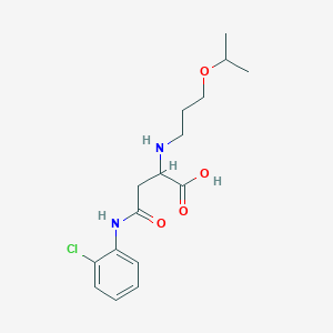 molecular formula C16H23ClN2O4 B2355683 4-((2-Chlorophenyl)amino)-2-((3-isopropoxypropyl)amino)-4-oxobutanoic acid CAS No. 1047678-54-5