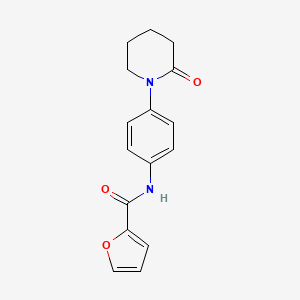 molecular formula C16H16N2O3 B2355686 N-(4-(2-氧代哌啶-1-基)苯基)呋喃-2-甲酰胺 CAS No. 941918-50-9
