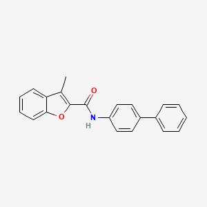 3-methyl-N-(4-phenylphenyl)-1-benzofuran-2-carboxamide