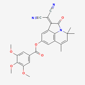 1-(dicyanomethylene)-4,4,6-trimethyl-2-oxo-1,2-dihydro-4H-pyrrolo[3,2,1-ij]quinolin-8-yl 3,4,5-trimethoxybenzoate