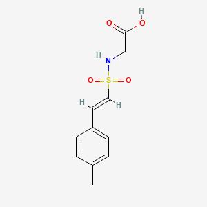 molecular formula C11H13NO4S B2355694 2-[2-(4-甲基苯基)乙烯磺酰胺基]乙酸 CAS No. 744227-34-7