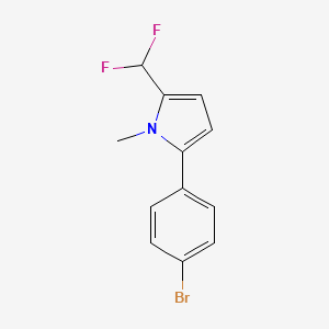 molecular formula C12H10BrF2N B2355696 2-(4-Bromophenyl)-5-(difluoromethyl)-1-methylpyrrole CAS No. 2248416-99-9