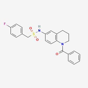 N-(1-benzoyl-1,2,3,4-tetrahydroquinolin-6-yl)-1-(4-fluorophenyl)methanesulfonamide