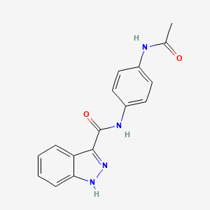 molecular formula C16H14N4O2 B2355709 N-(4-acetamidophenyl)-1H-indazole-3-carboxamide CAS No. 930041-17-1