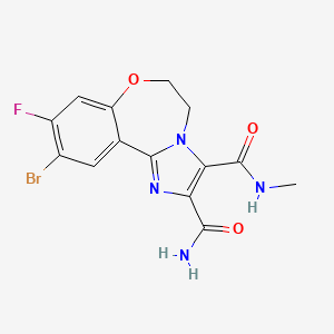 10-Bromo-9-fluoro-N3-methyl-5,6-dihydroimidazo[1,2-d][1,4]benzoxazepine-2,3-dicarboxamide