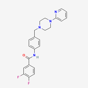 3,4-difluoro-N-(4-((4-(pyridin-2-yl)piperazin-1-yl)methyl)phenyl)benzamide