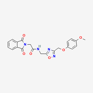 2-(1,3-dioxoisoindolin-2-yl)-N-((3-((4-methoxyphenoxy)methyl)-1,2,4-oxadiazol-5-yl)methyl)acetamide