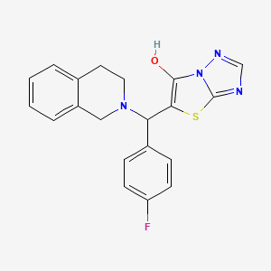 5-[3,4-dihydro-1H-isoquinolin-2-yl-(4-fluorophenyl)methyl]-[1,3]thiazolo[3,2-b][1,2,4]triazol-6-ol