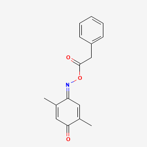 molecular formula C16H15NO3 B2355741 (E)-2,5-dimethyl-4-((2-phenylacetoxy)imino)cyclohexa-2,5-dienone CAS No. 321695-51-6