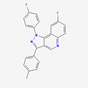 molecular formula C23H15F2N3 B2355744 8-氟-1-(4-氟苯基)-3-(对甲苯基)-1H-吡唑并[4,3-c]喹啉 CAS No. 932329-27-6