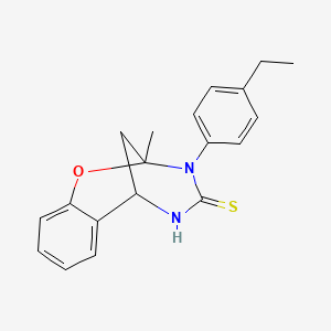 3-(4-ethylphenyl)-2-methyl-2,3,5,6-tetrahydro-4H-2,6-methano-1,3,5-benzoxadiazocine-4-thione
