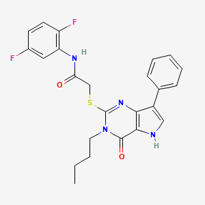 2-((3-butyl-4-oxo-7-phenyl-4,5-dihydro-3H-pyrrolo[3,2-d]pyrimidin-2-yl)thio)-N-(2,5-difluorophenyl)acetamide