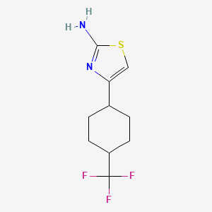 molecular formula C10H13F3N2S B2355758 4-[4-(Trifluoromethyl)cyclohexyl]-1,3-thiazol-2-amine CAS No. 1565644-21-4